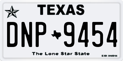 TX license plate DNP9454