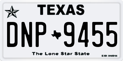 TX license plate DNP9455