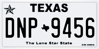 TX license plate DNP9456