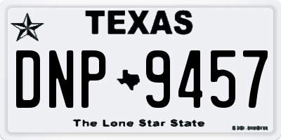 TX license plate DNP9457