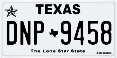 TX license plate DNP9458