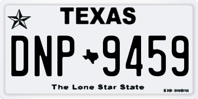 TX license plate DNP9459