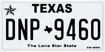 TX license plate DNP9460