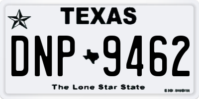 TX license plate DNP9462