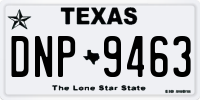 TX license plate DNP9463