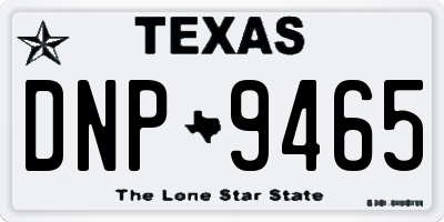 TX license plate DNP9465