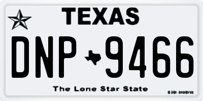 TX license plate DNP9466