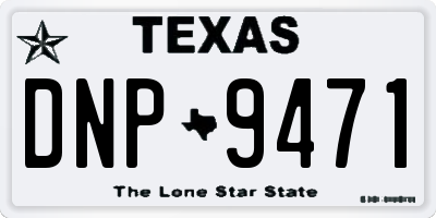 TX license plate DNP9471