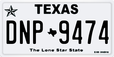 TX license plate DNP9474