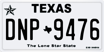 TX license plate DNP9476