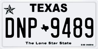 TX license plate DNP9489