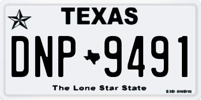 TX license plate DNP9491