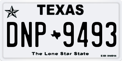 TX license plate DNP9493