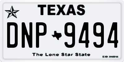TX license plate DNP9494