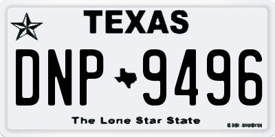 TX license plate DNP9496