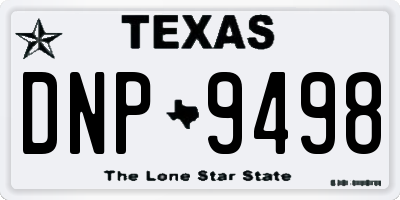 TX license plate DNP9498
