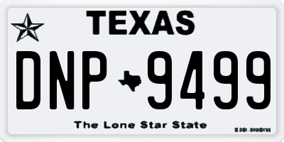 TX license plate DNP9499