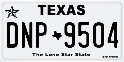 TX license plate DNP9504