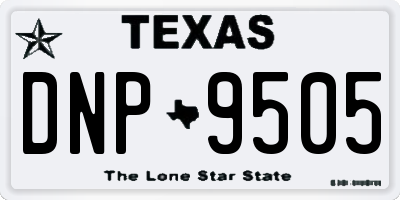TX license plate DNP9505