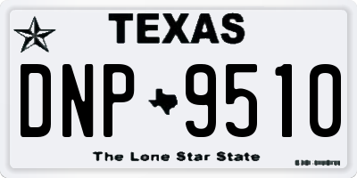 TX license plate DNP9510