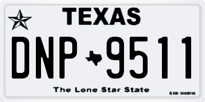 TX license plate DNP9511