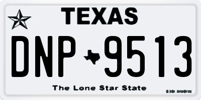 TX license plate DNP9513