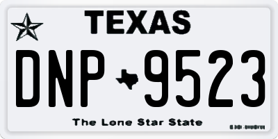 TX license plate DNP9523