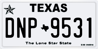 TX license plate DNP9531