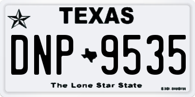 TX license plate DNP9535