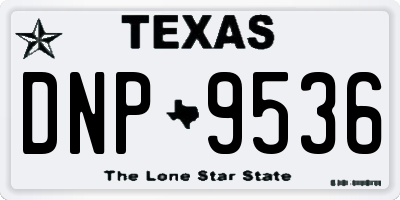 TX license plate DNP9536