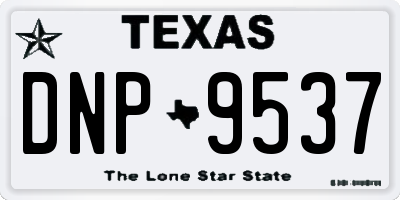 TX license plate DNP9537