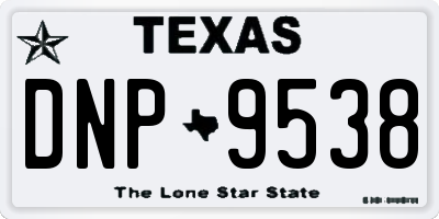 TX license plate DNP9538