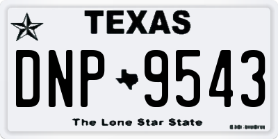 TX license plate DNP9543