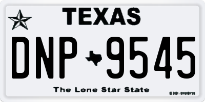 TX license plate DNP9545