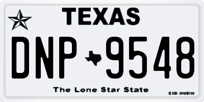 TX license plate DNP9548