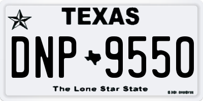 TX license plate DNP9550
