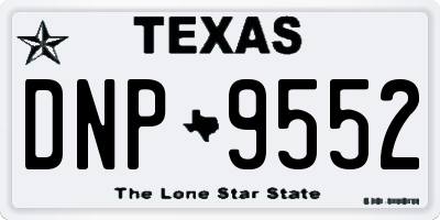 TX license plate DNP9552