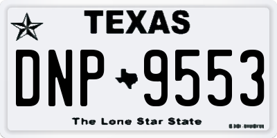 TX license plate DNP9553
