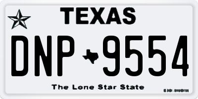 TX license plate DNP9554