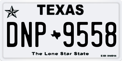 TX license plate DNP9558