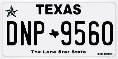 TX license plate DNP9560