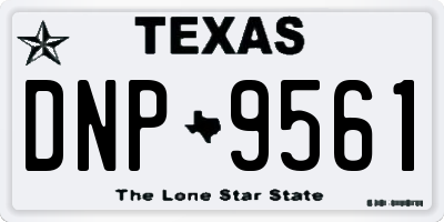 TX license plate DNP9561