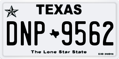 TX license plate DNP9562