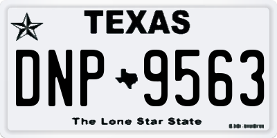 TX license plate DNP9563