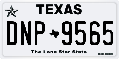 TX license plate DNP9565