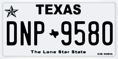 TX license plate DNP9580