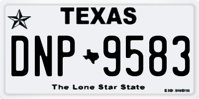 TX license plate DNP9583