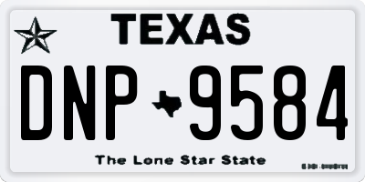 TX license plate DNP9584