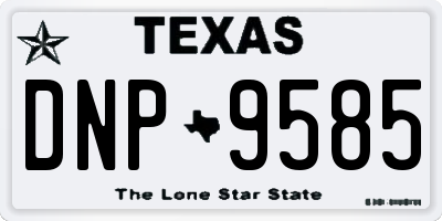 TX license plate DNP9585