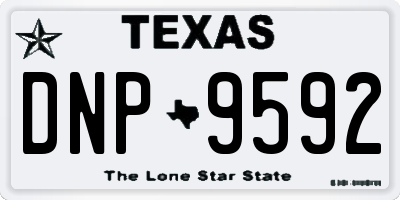 TX license plate DNP9592